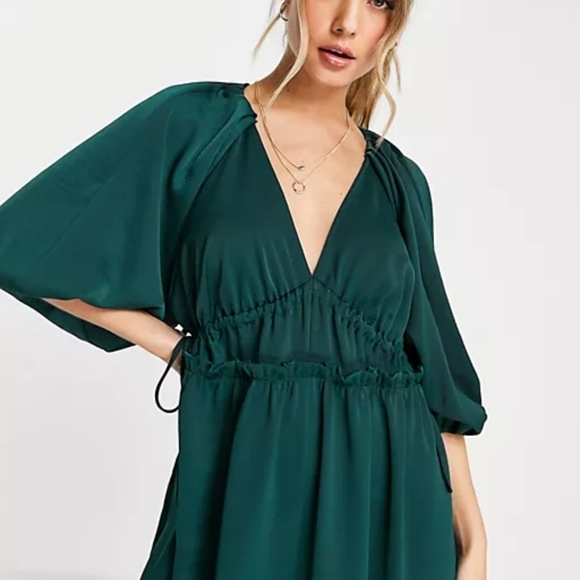 ASOS Dresses & Skirts - Asos Design plunge neck drawstring waist jumpsuit nwt